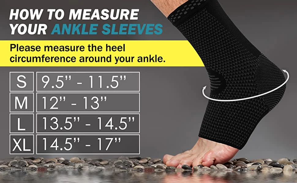 Knitted Breathable Ankle Compression Support Brace Sleeve for Injury Recovery